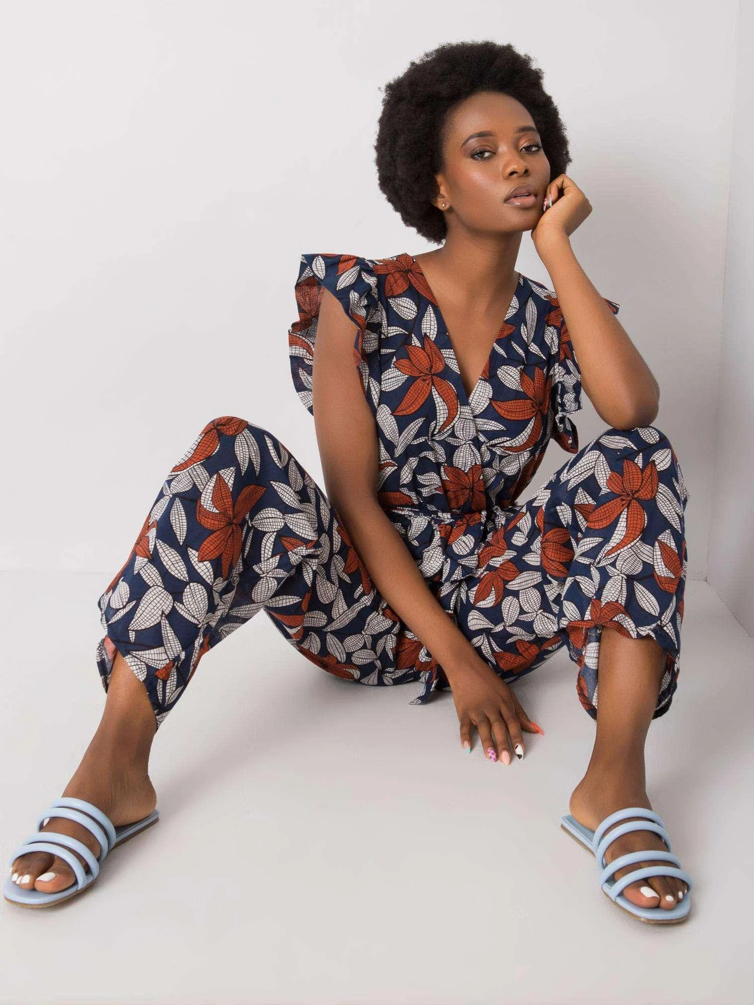 Italy Moda Moterims kombinezonas DHJ-KO-13568.13P-navy mėlynas