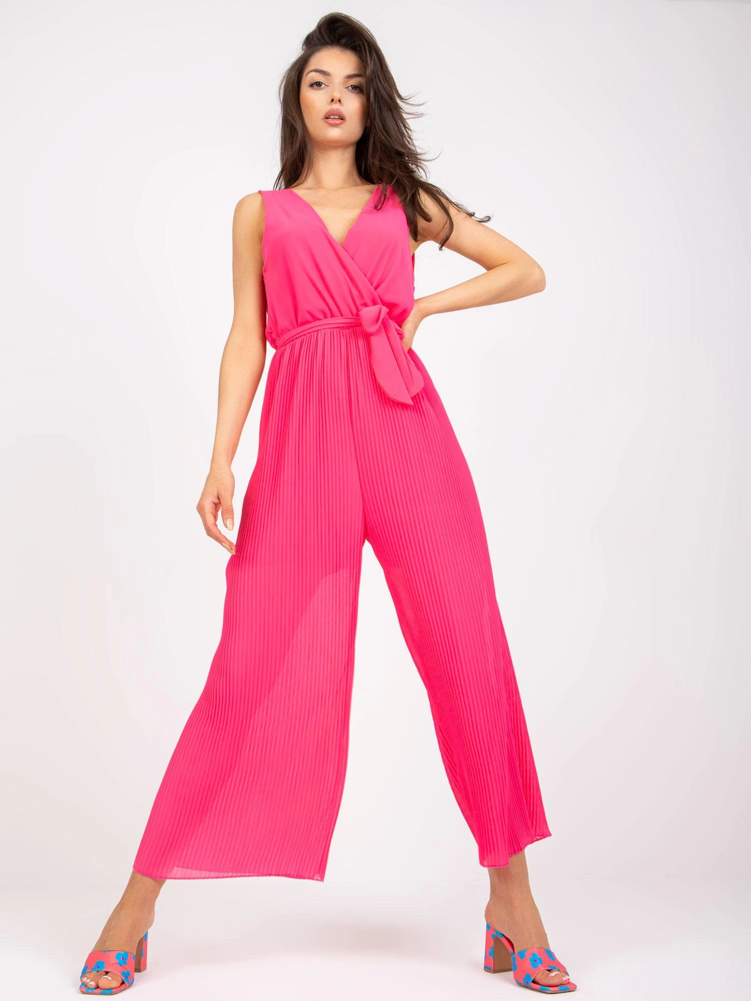 Italy Moda Kombinezonas moterims DHJ-KO-13755.41-fluo rožinis