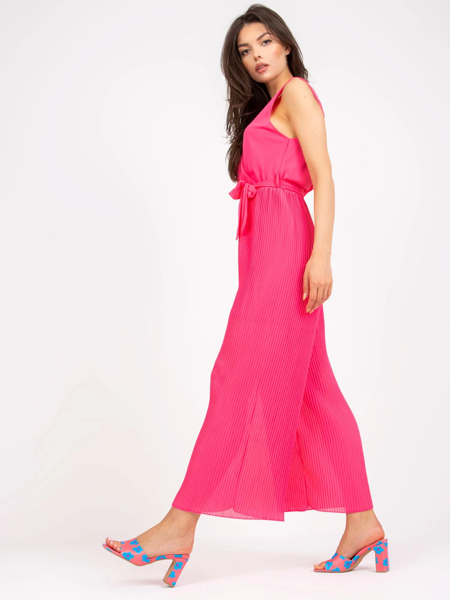Italy Moda Kombinezonas moterims DHJ-KO-13755.41-fluo rožinis