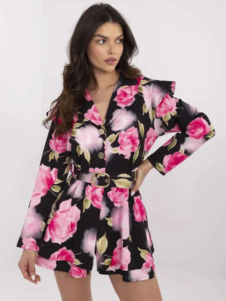 Italy Moda Kombinezonas-DHJ-KO-20615-2.60-juoda-rožinė