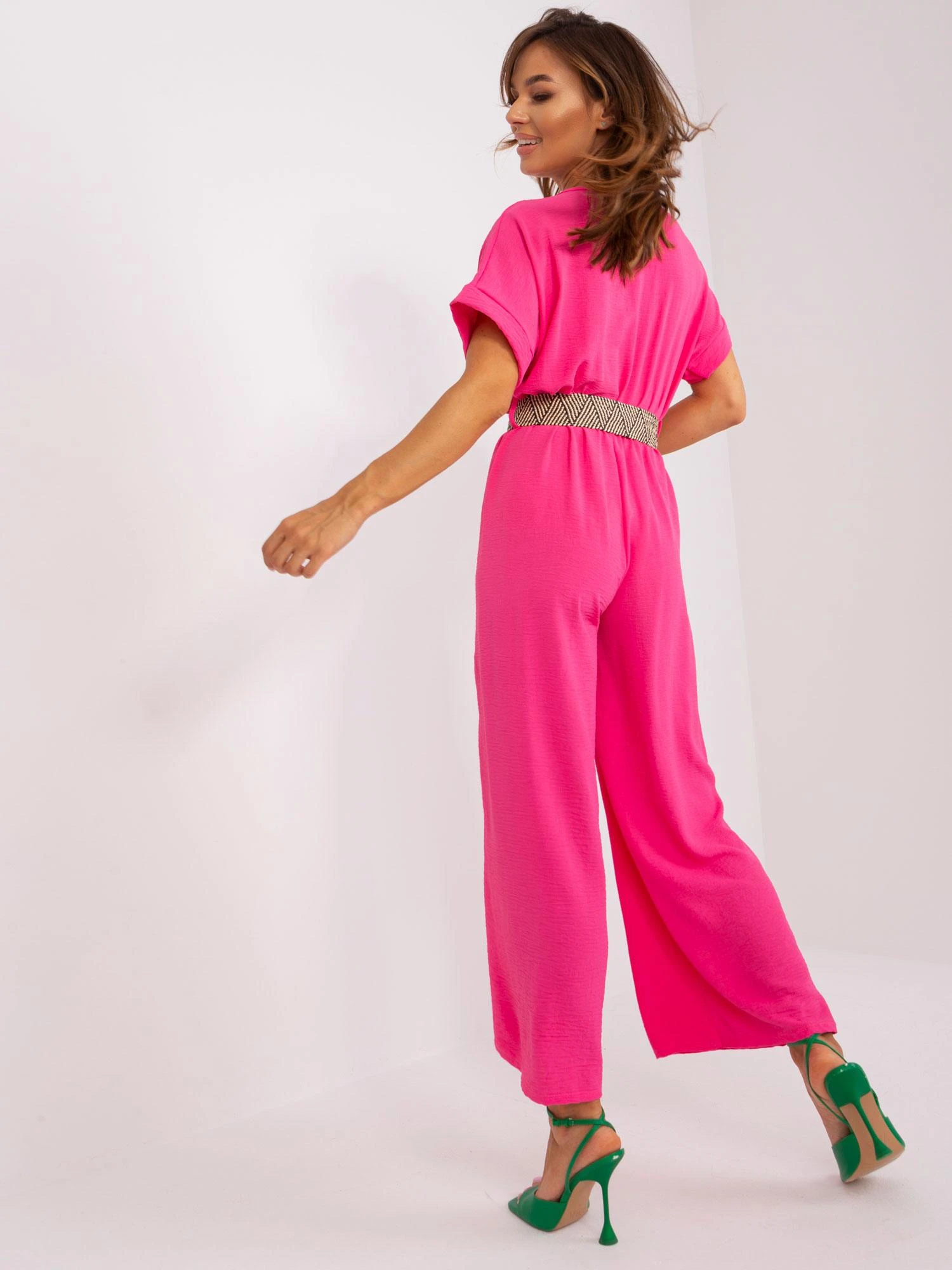 Italy Moda Moterims kombinezonas DHJ-KO-5126.54-tamsiai rožinis