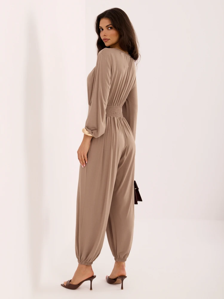 Italy Moda Kombinezonas-MI-KO-3565.11-smėlio spalva