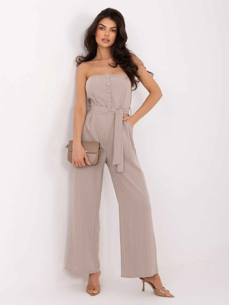 Italy Moda Kombinezonas-MI-KO-A5444.92-ciemny bezowy