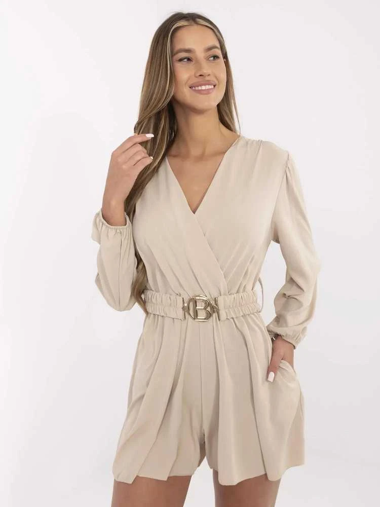 Italy Moda Kombinezonas-MI-KO-T44.70-smėlio spalva