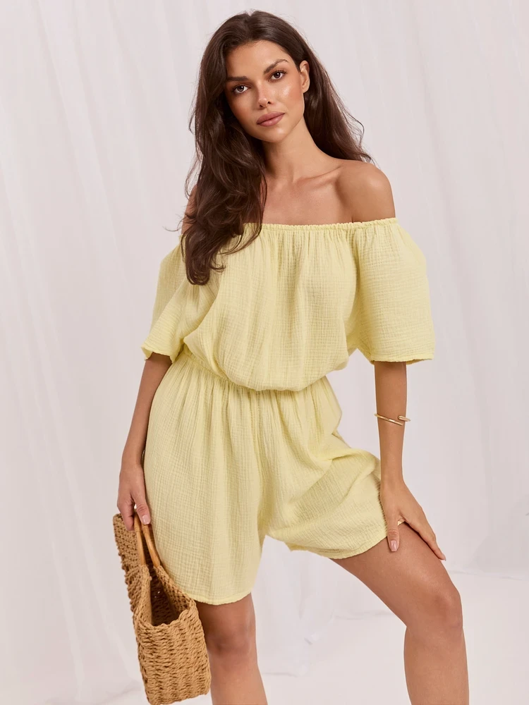 Italy Moda Kombinezonas-MO-KO-0626.86-jasny geltona