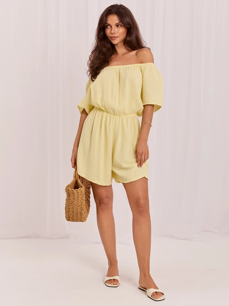 Italy Moda Kombinezonas-MO-KO-0626.86-jasny geltona