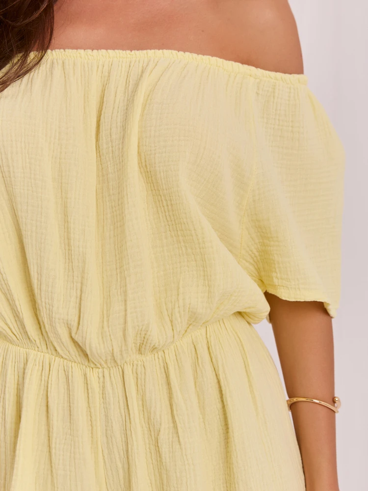 Italy Moda Kombinezonas-MO-KO-0626.86-jasny geltona