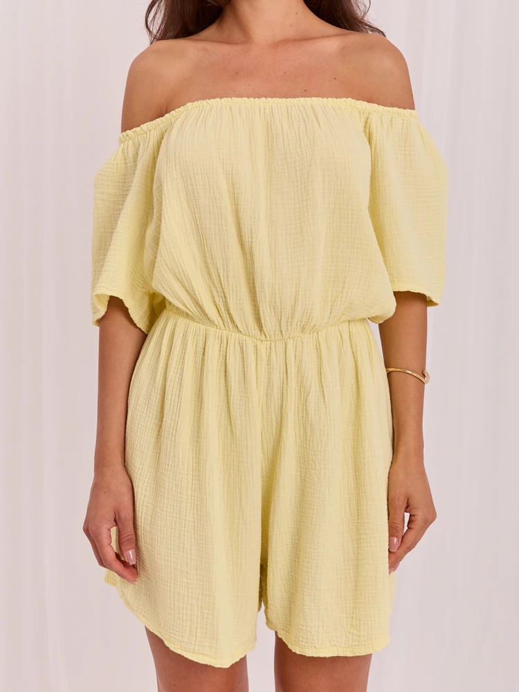 Italy Moda Kombinezonas-MO-KO-0626.86-jasny geltona