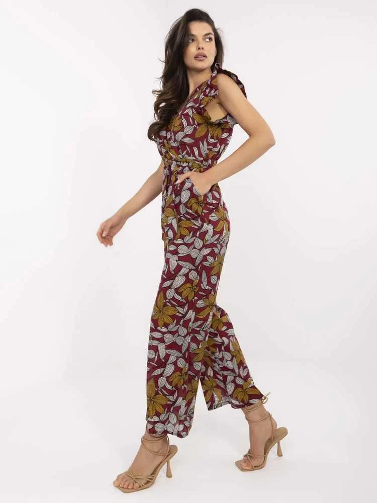 Italy Moda Kombinezonas moterims DHJ-KO-13568.13P-bordo