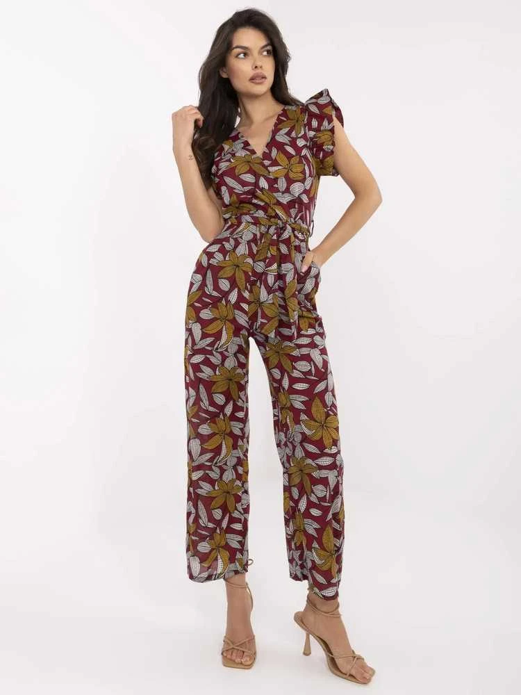 Italy Moda Kombinezonas moterims DHJ-KO-13568.13P-bordo