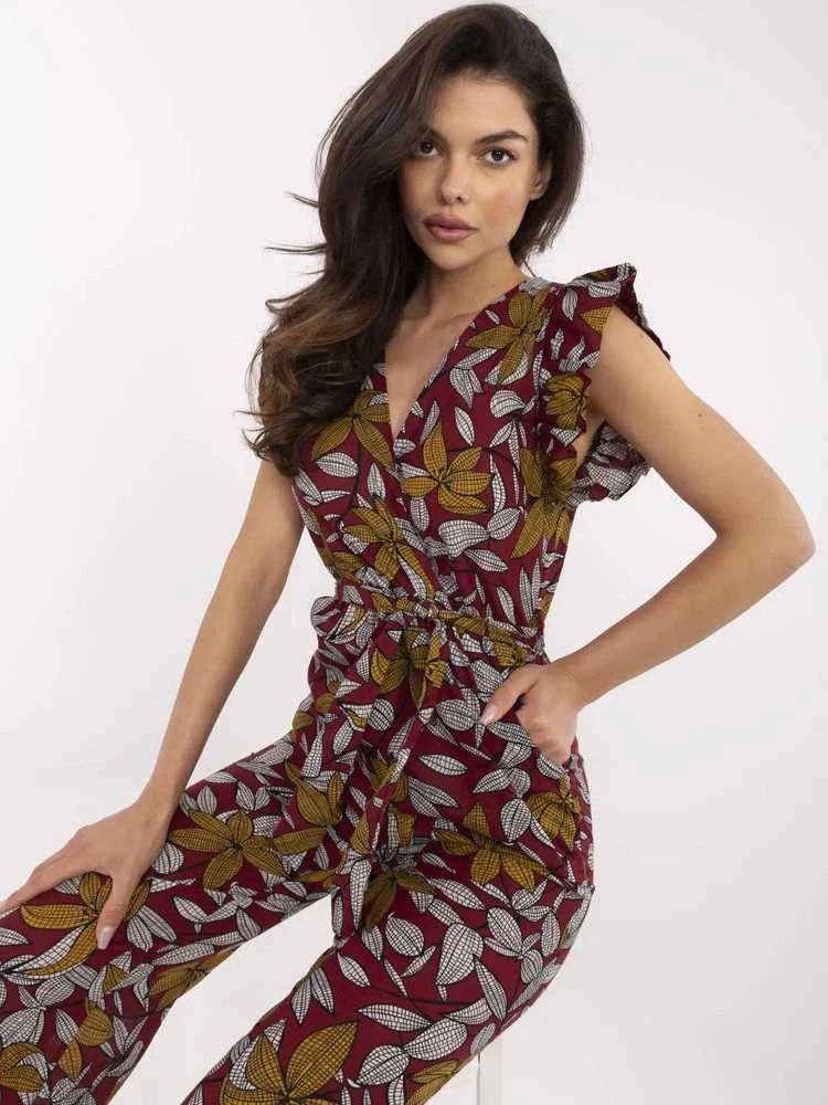 Italy Moda Kombinezonas moterims DHJ-KO-13568.13P-bordo