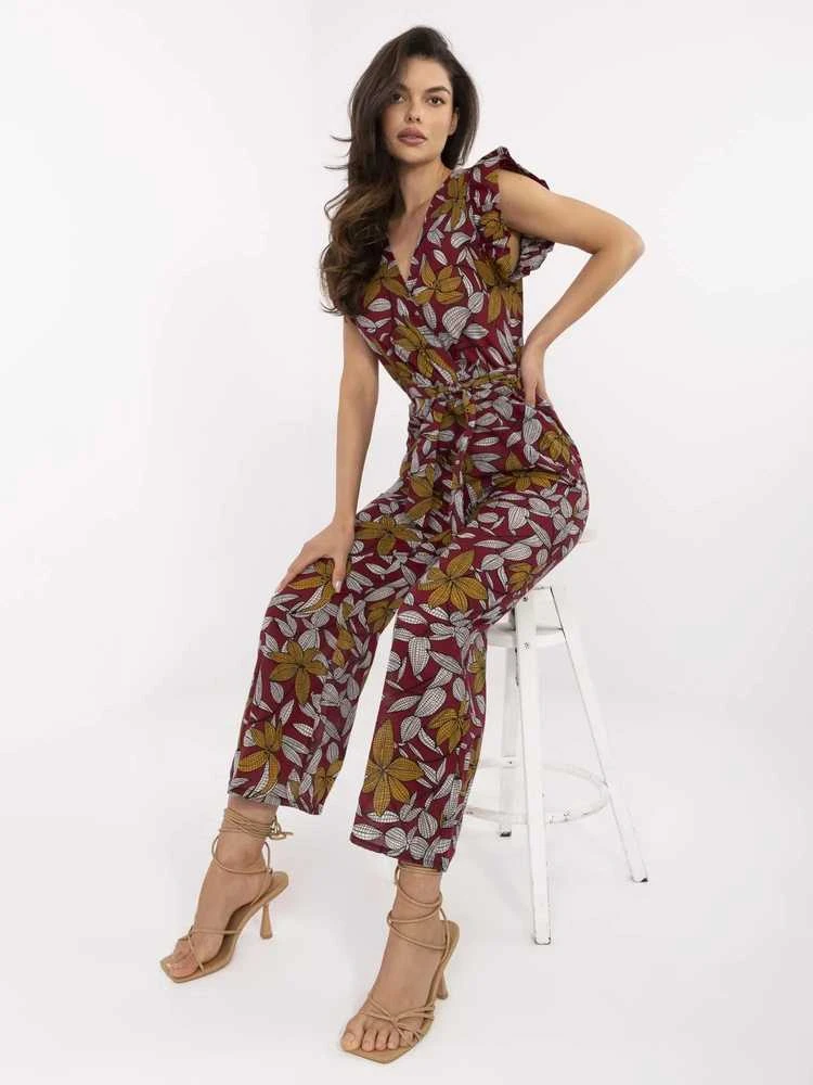 Italy Moda Kombinezonas moterims DHJ-KO-13568.13P-bordo