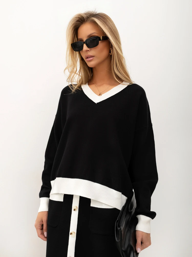 Italy Moda Komplet-IR-KMPL-57592.01-juoda-balta