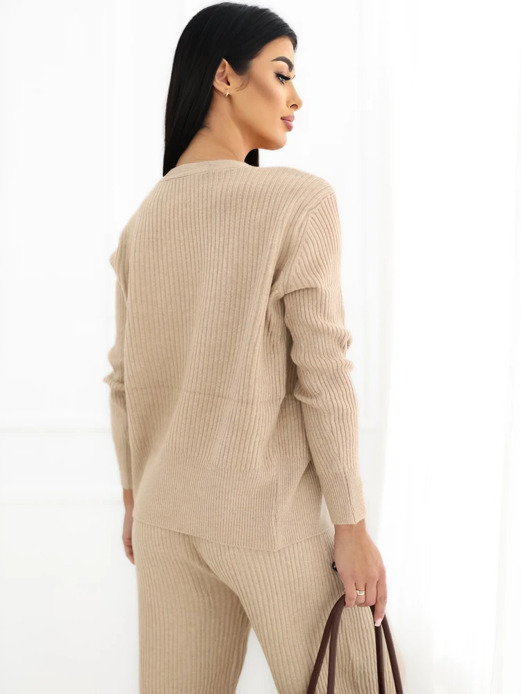 Italy Moda Komplet-IR-KMPL-RR1360.27-camelowy