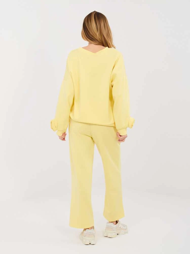 Italy Moda Laisvalaikio kostiumas moterims-IT-KMPL-10015.58-jasny geltona