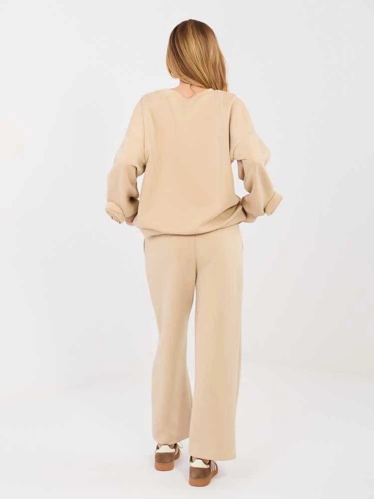 Italy Moda Laisvalaikio kostiumas moterims-IT-KMPL-10015.58-smėlio spalva