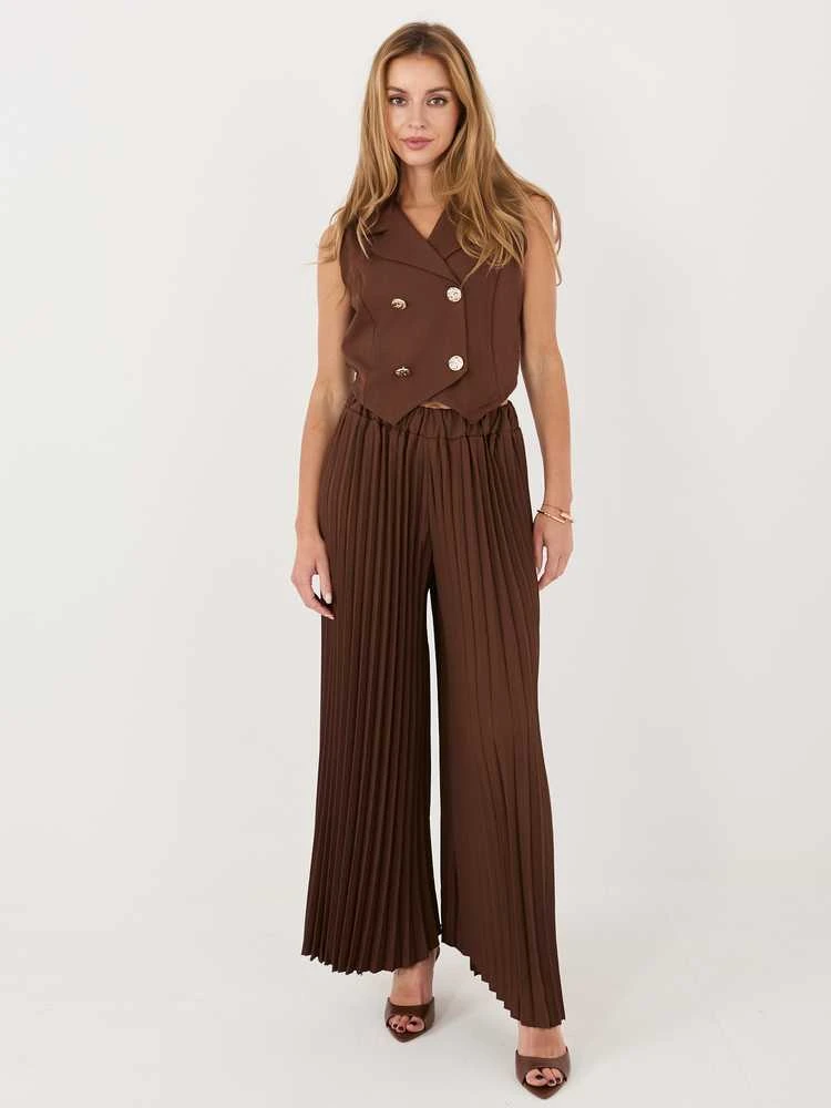 Italy Moda Laisvalaikio kostiumėlis moterims-IT-KMPL-21223.18-ciemny ruda