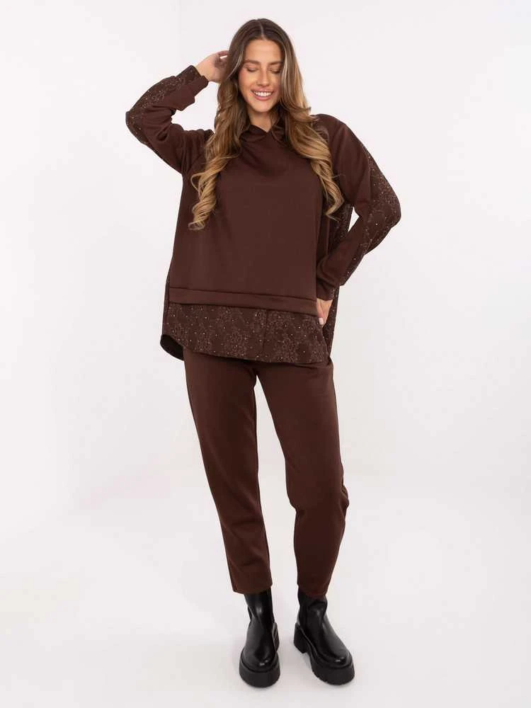 Italy Moda Laisvalaikio kostiumas moterims-IT-KMPL-9860.61-ciemny ruda