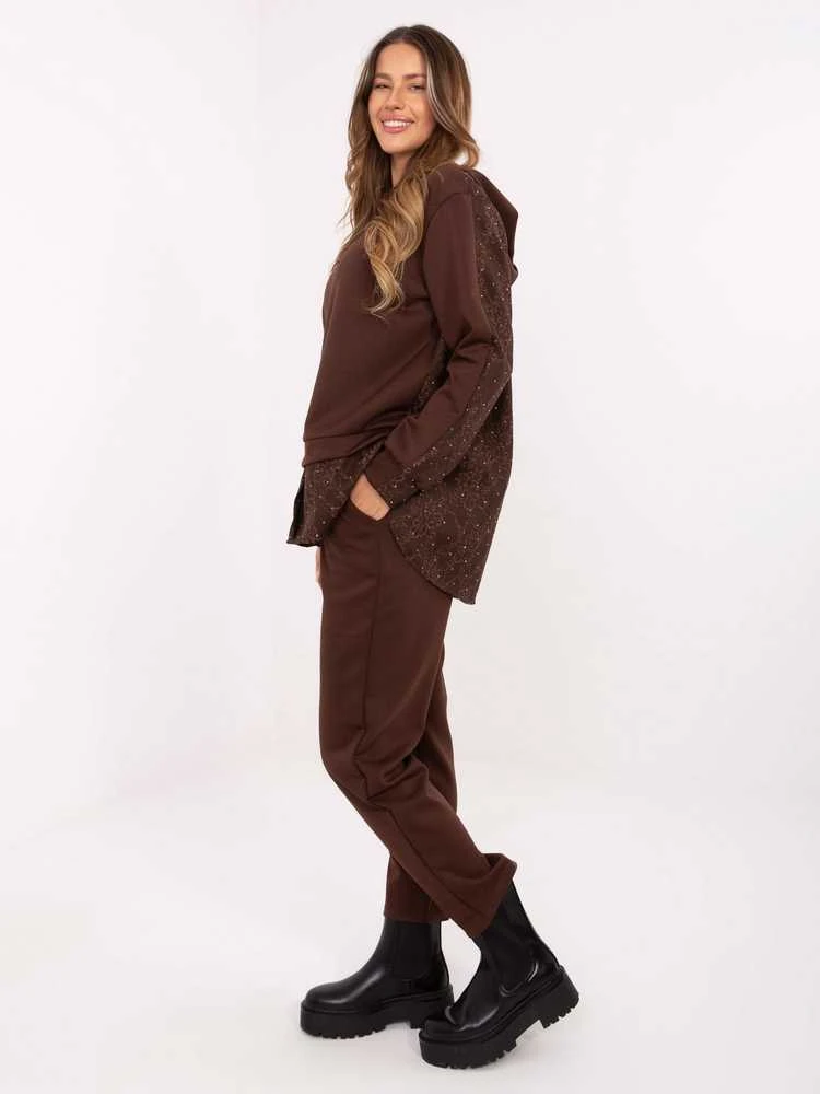 Italy Moda Laisvalaikio kostiumas moterims-IT-KMPL-9860.61-ciemny ruda