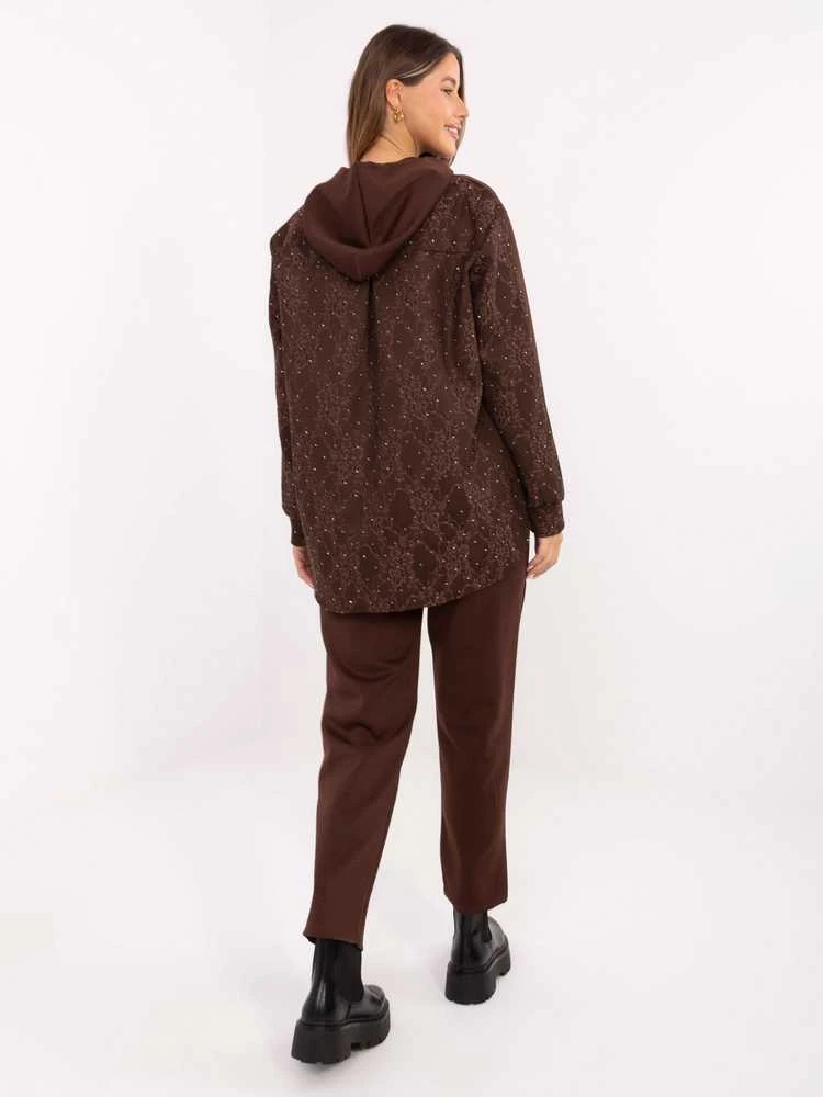 Italy Moda Laisvalaikio kostiumas moterims-IT-KMPL-9860.61-ciemny ruda