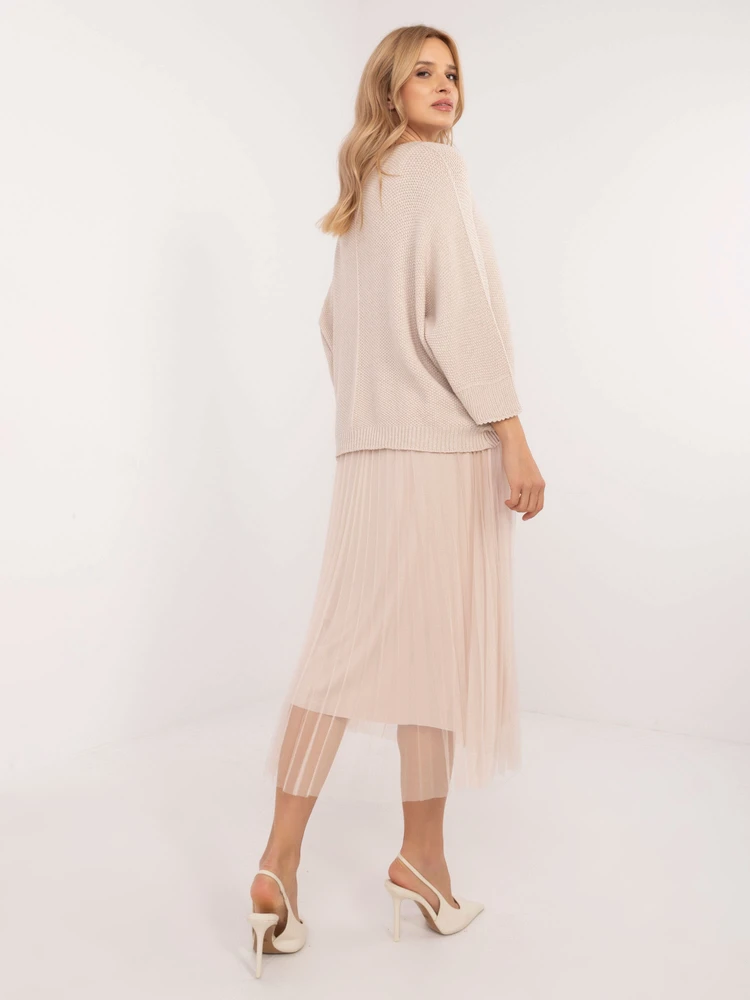 Italy Moda Komplet-MI-KMPL-24266.65P-smėlio spalva