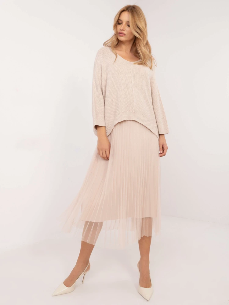 Italy Moda Komplet-MI-KMPL-24266.65P-smėlio spalva
