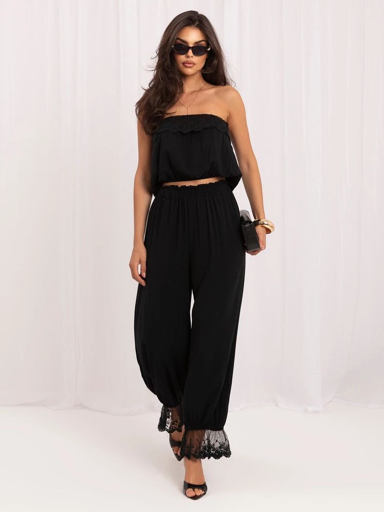 Italy Moda Laisvalaikio kostiumėlis moterims-MI-KMPL-6323.22P-juoda