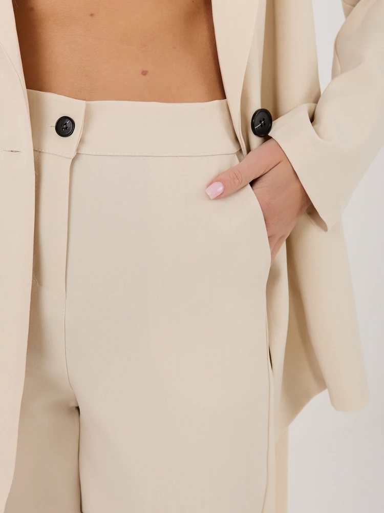 Italy Moda Laisvalaikio kostiumėlis moterims-MI-KMPL-A2943.85-jasny smėlio spalva