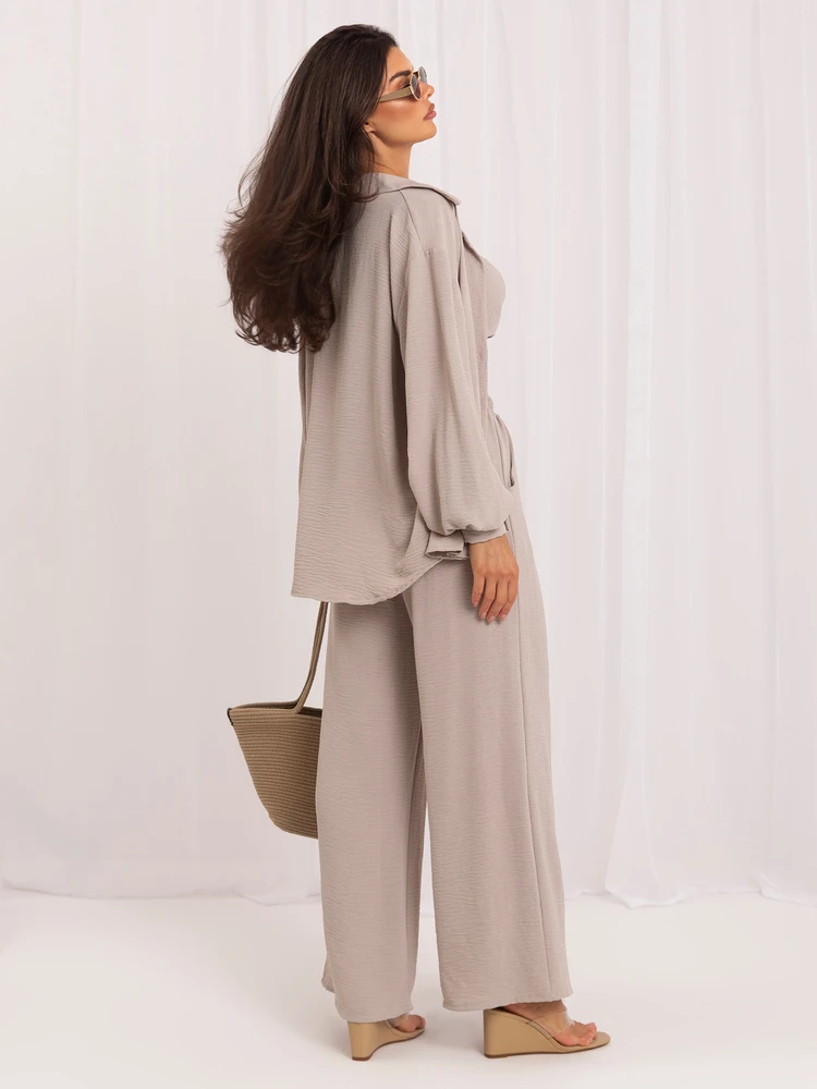 Italy Moda Laisvalaikio kostiumėlis moterims-MI-KMPL-A543817.98-ciemny bezowy