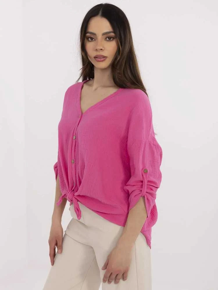 Italy Moda Koszula-DHJ-KS-25108.60P-fluo rožinė