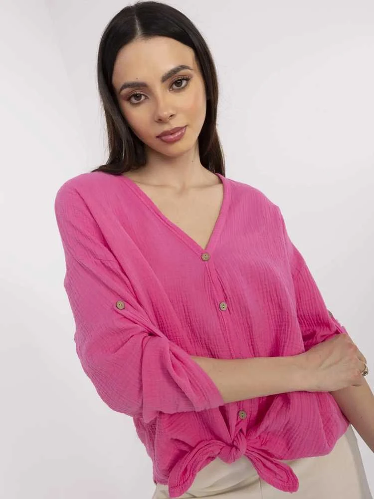 Italy Moda Koszula-DHJ-KS-25108.60P-fluo rožinė