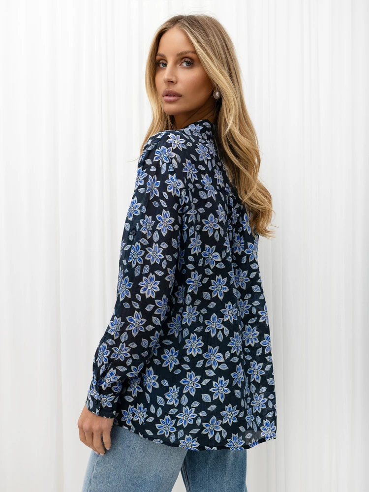 Italy Moda Koszula-IR-KS-MO-S4421.02P-tamsiai mėlyna