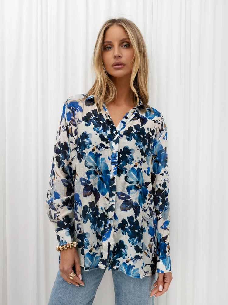 Italy Moda Koszula-IR-KS-MO-S4545.92-mėlyna