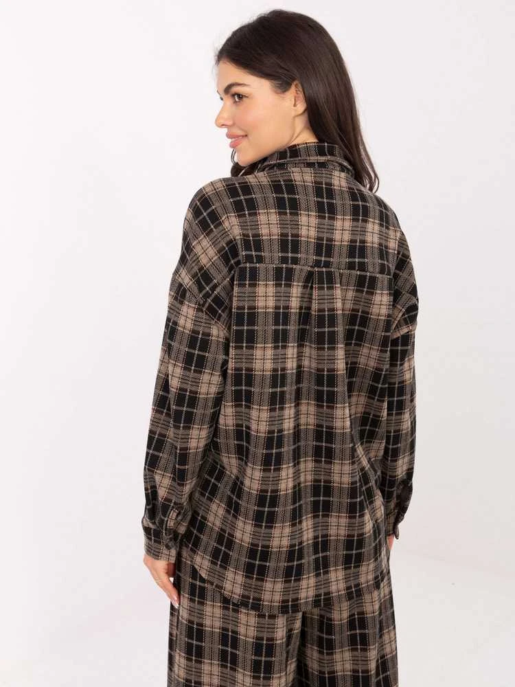Italy Moda Koszula-IT-KS-21638.02-smėlio spalva
