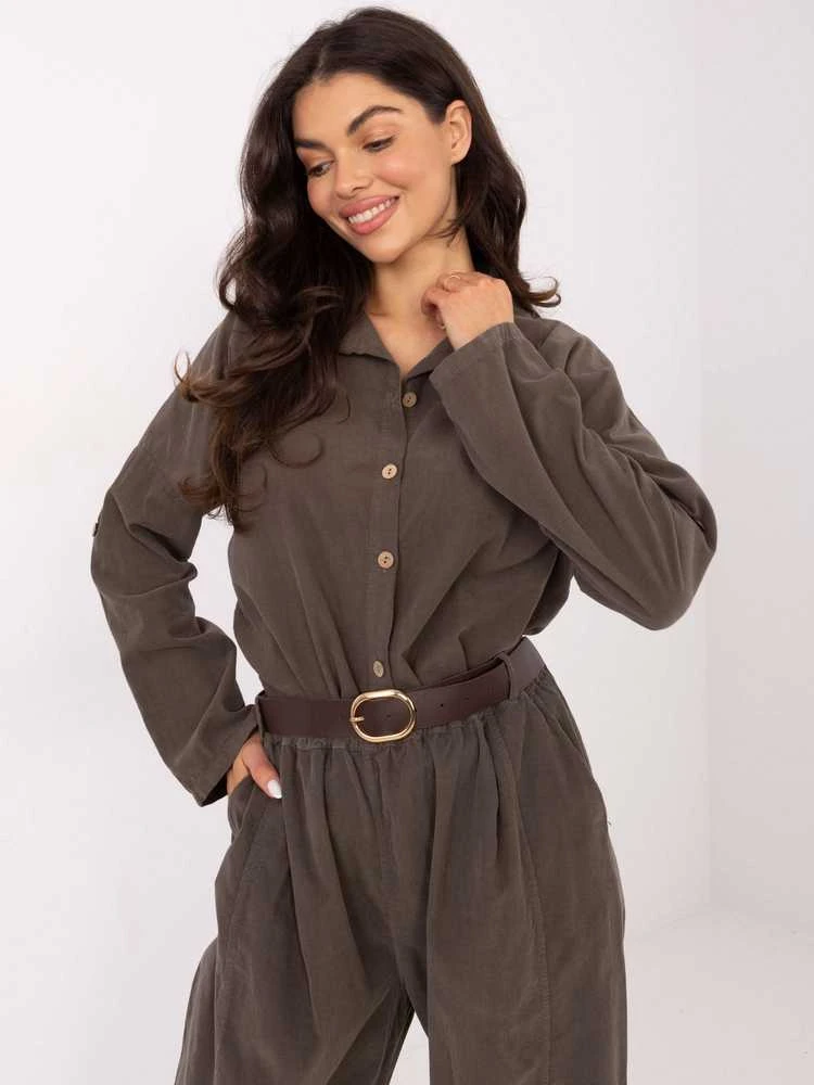 Italy Moda Koszula-IT-KS-22390.81-ciemny khaki