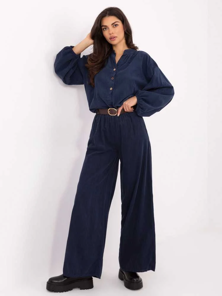 Italy Moda Koszula-IT-KS-233607.63-tamsiai mėlyna