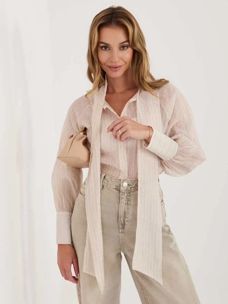 Italy Moda Koszula-IT-KS-26010.76-smėlio spalva