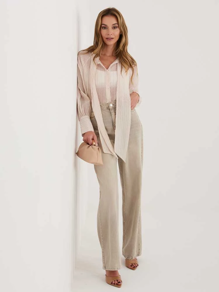 Italy Moda Koszula-IT-KS-26010.76-smėlio spalva