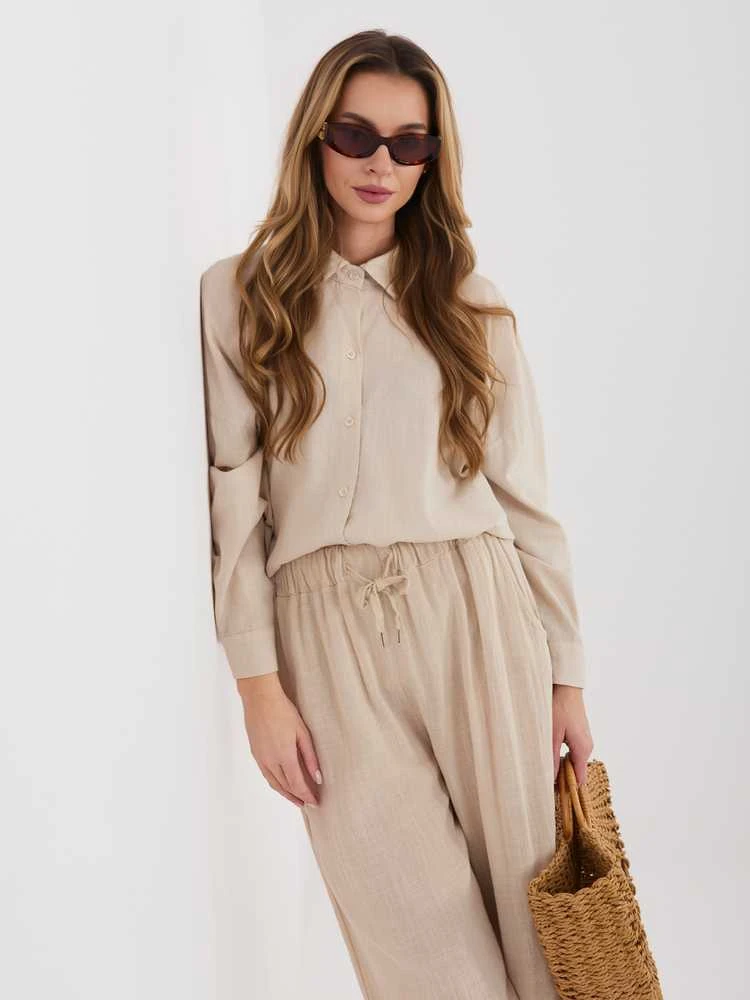 Italy Moda Koszula-IT-KS-3060.23-smėlio spalva