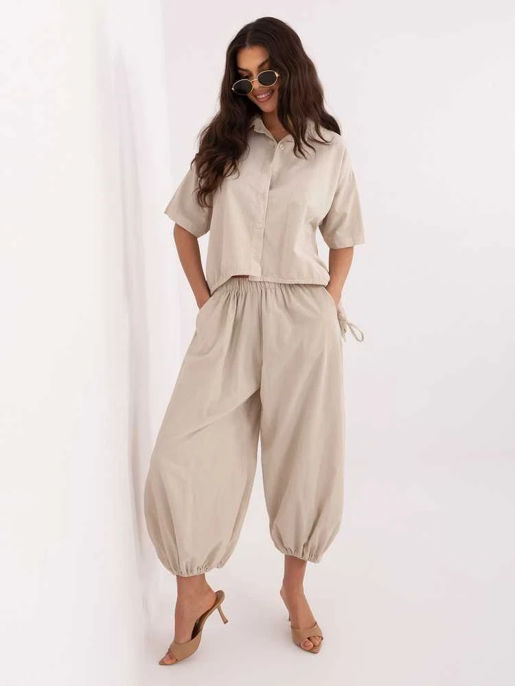 Italy Moda Koszula-IT-KS-FL10320.12-smėlio spalva