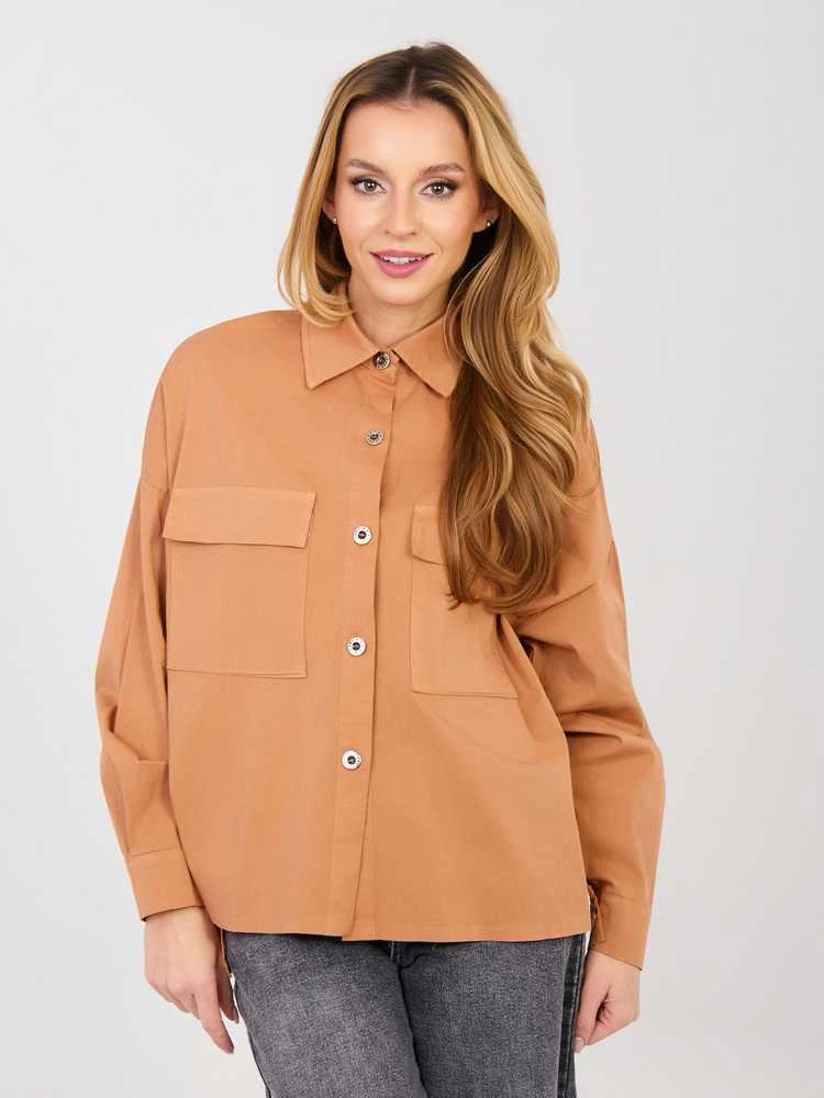 Italy Moda Koszula-IT-KS-FL9968.28-ciemny oranžinė