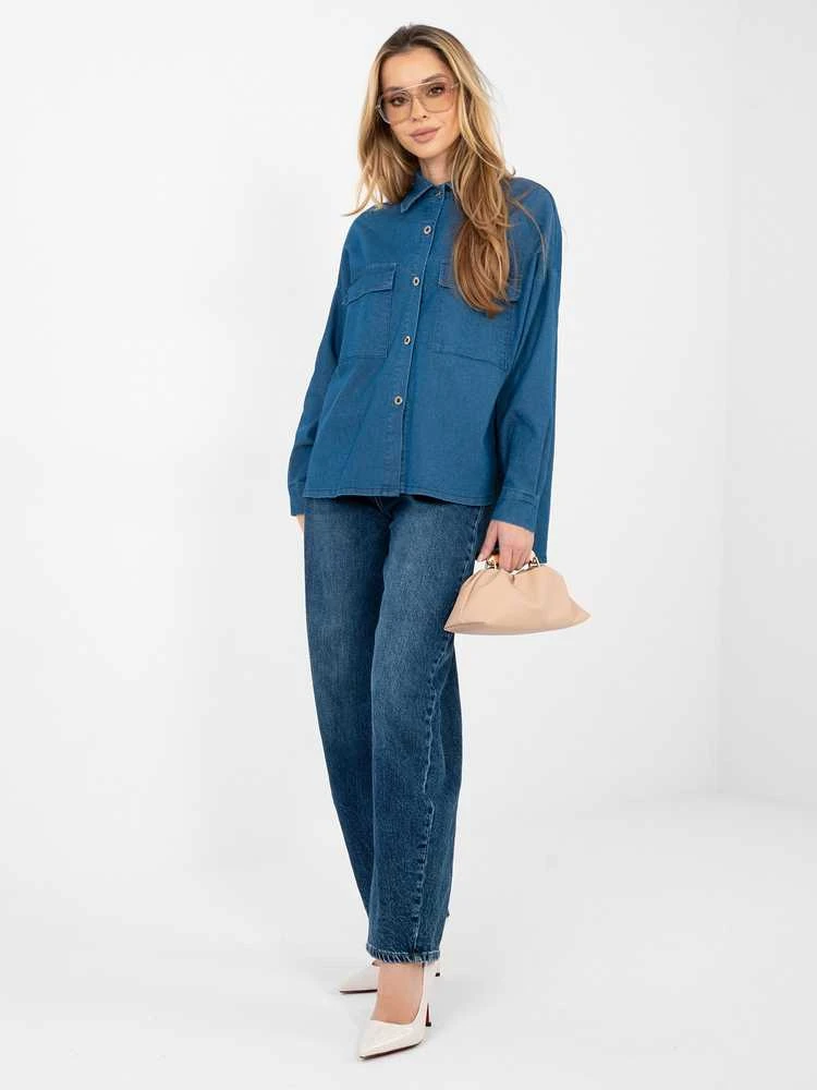 Italy Moda Koszula-IT-KS-FL9968.28-mėlyna
