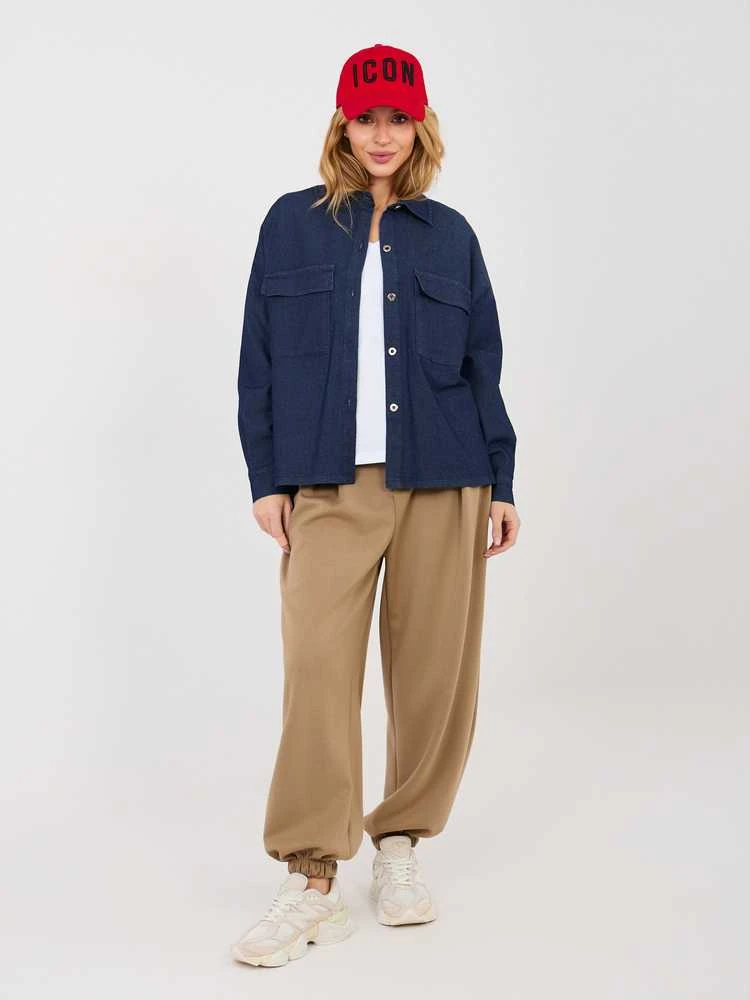 Italy Moda Koszula-IT-KS-FL9968.28-tamsiai mėlyna