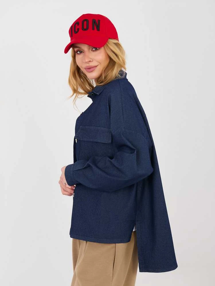 Italy Moda Koszula-IT-KS-FL9968.28-tamsiai mėlyna