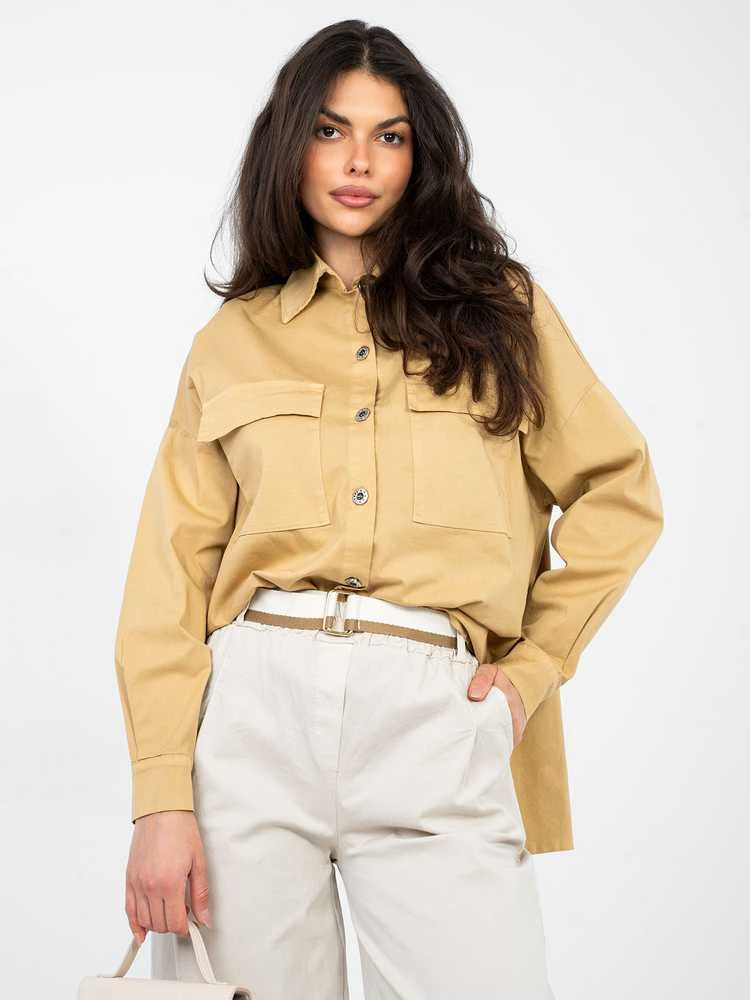 Italy Moda Koszula-IT-KS-FL9968.48-camelowy