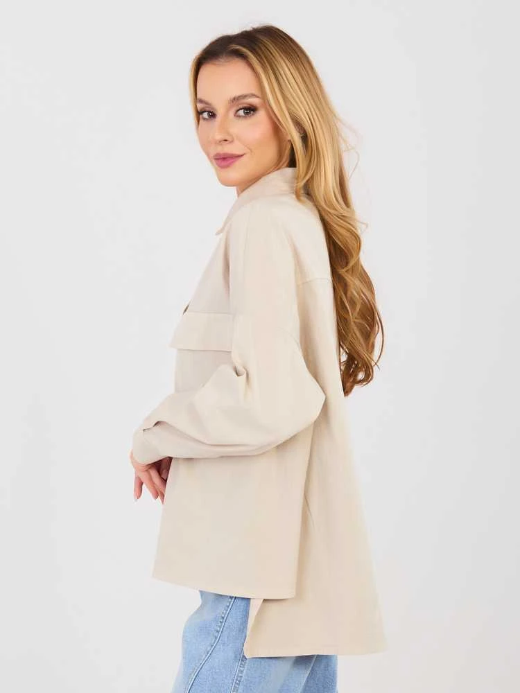 Italy Moda Koszula-IT-KS-FL9968.48-smėlio spalva
