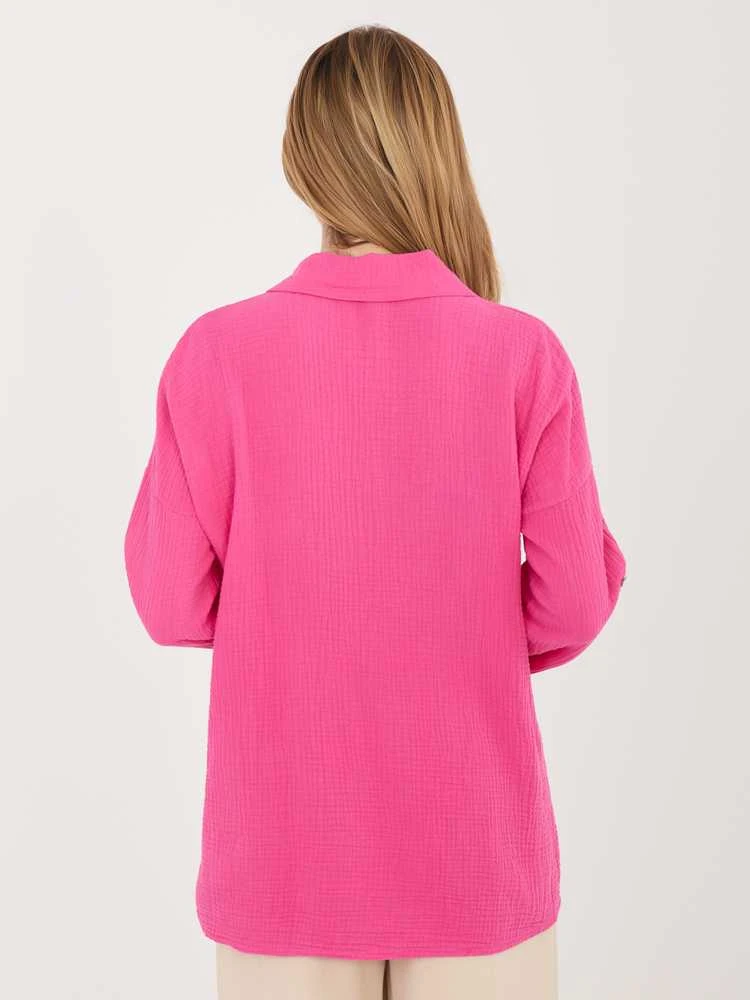 Italy Moda Koszula-MI-KS-2337.18-fuksjowy