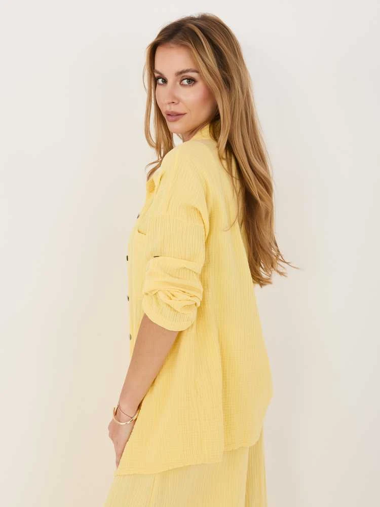 Italy Moda Koszula-MI-KS-2337.18-jasny geltona
