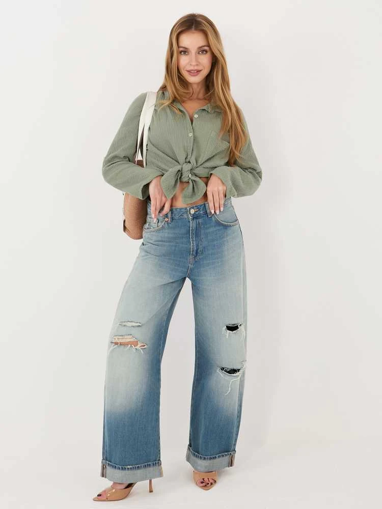 Italy Moda Koszula-MI-KS-2337.18-khaki