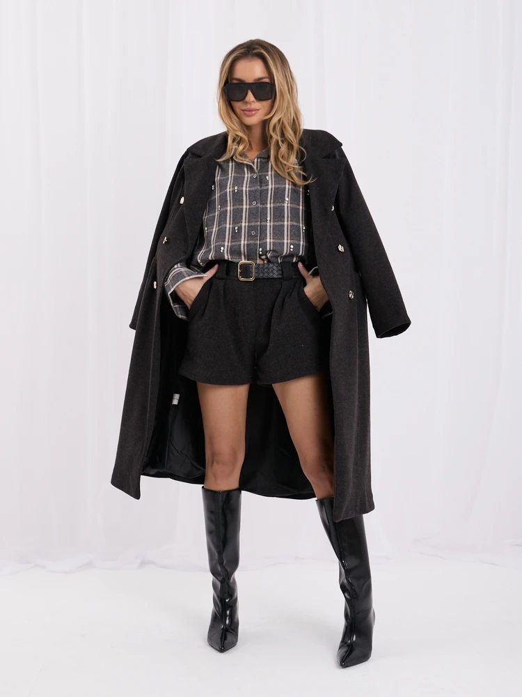 Italy Moda Koszula-MI-KS-52078-4.16P-grafito